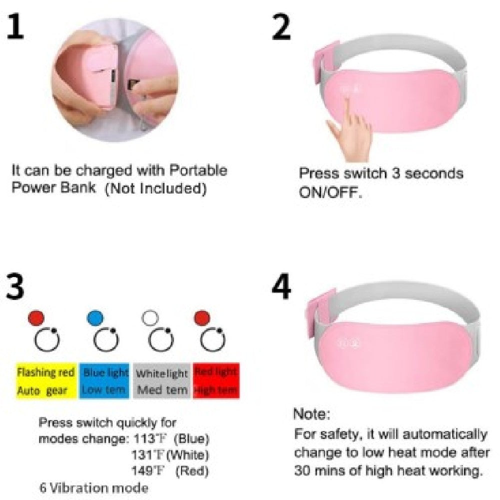 Portable Heating Pad Massage Warming Belt USB Heated Belt Electric Heating Pad for Cramps Pain Relief USB Infrared Warming Waist Belt