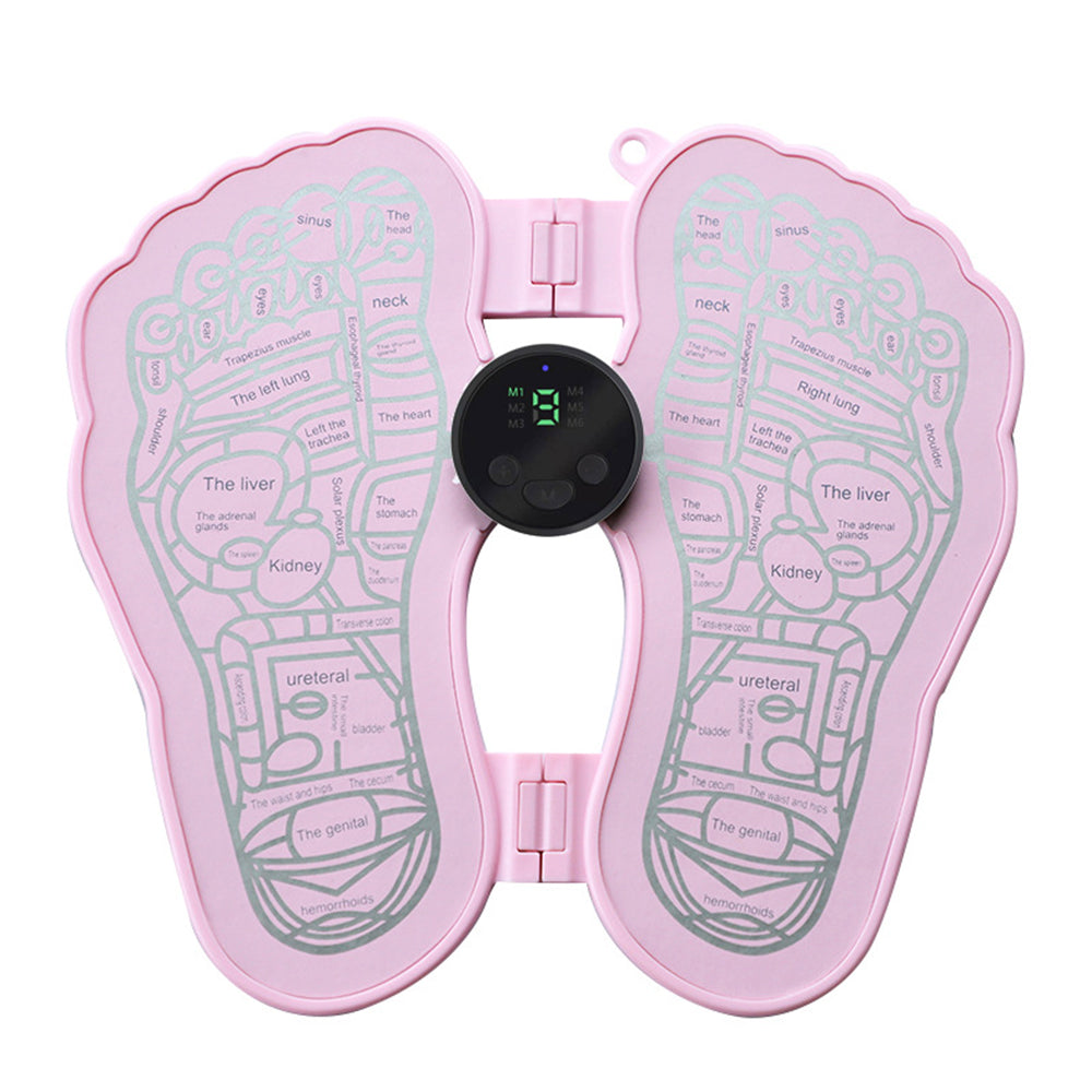 Folding Electric Foot Massager Mat Blood Circulation Leg Muscle Stimulator