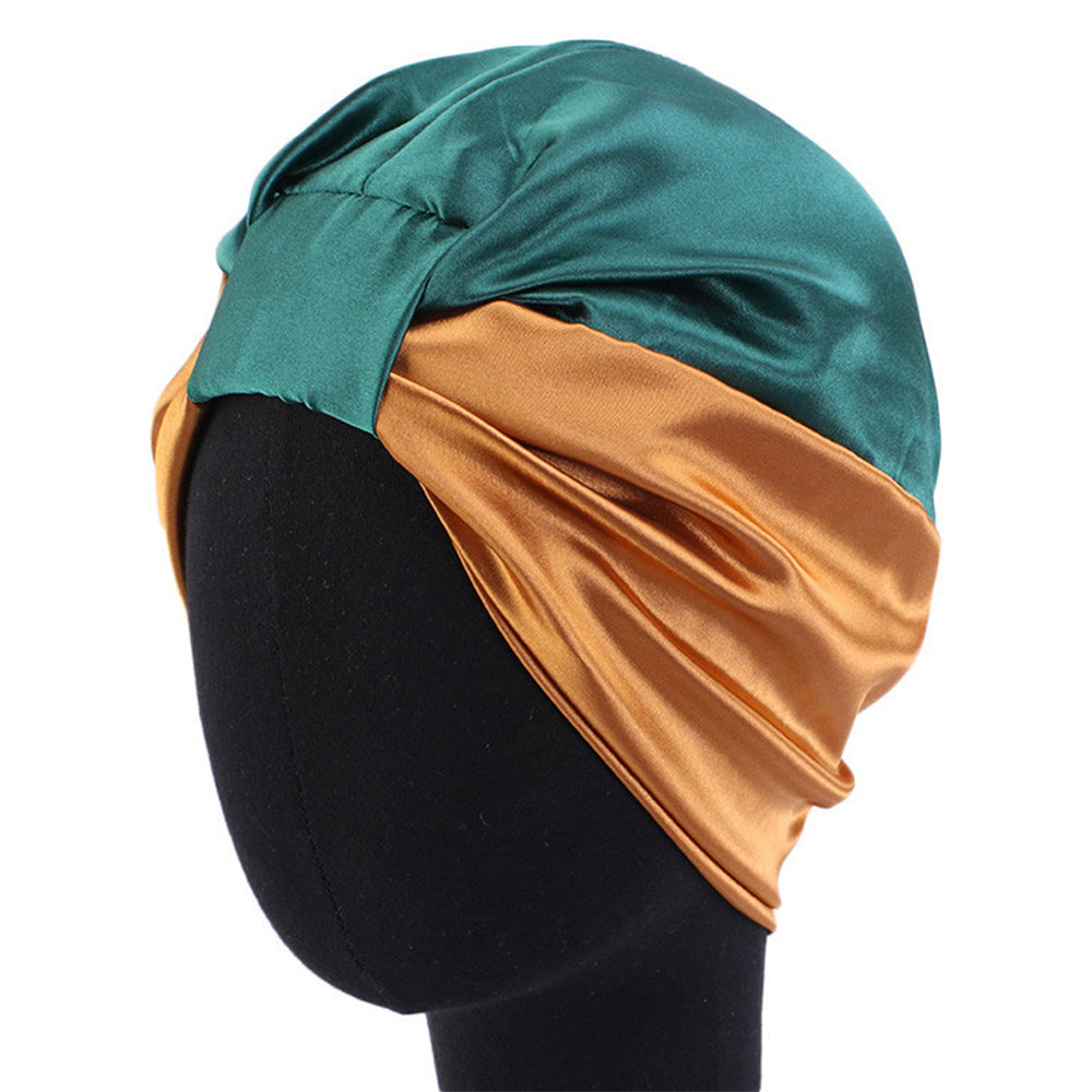 4-Pack Double-Layered Stain Silk Elastic Turban