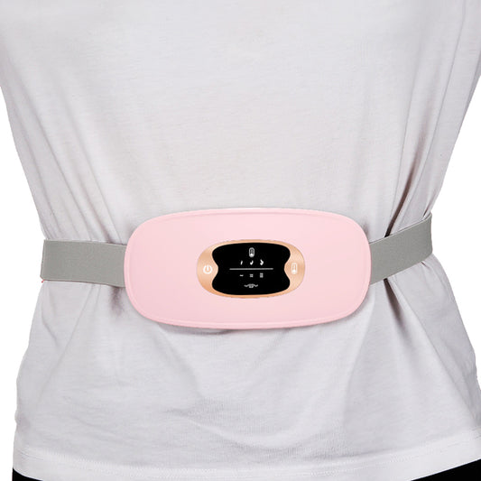 USB Menstrual Heating Pad Warm Waist Belt For Period Pain Relief Massaage Belt-Pink