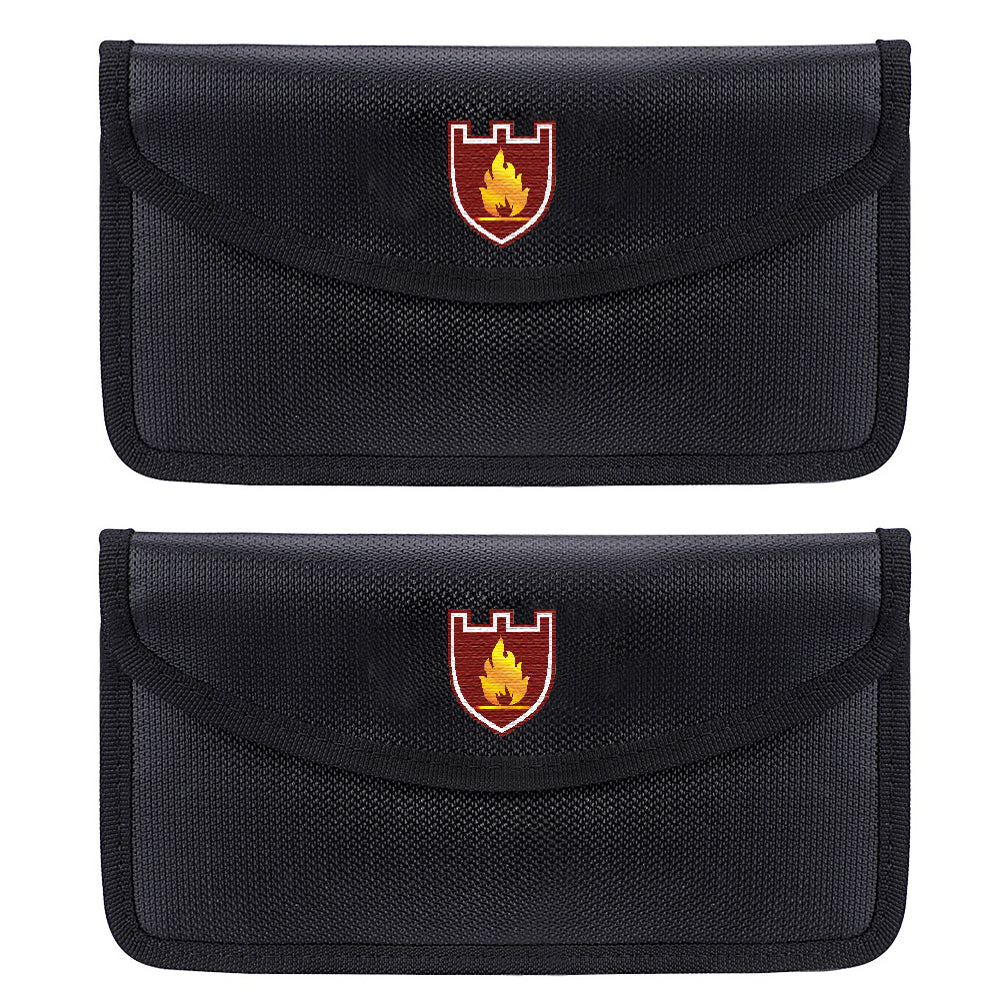 2-Pack 20x10cm Fireproof Document Bag