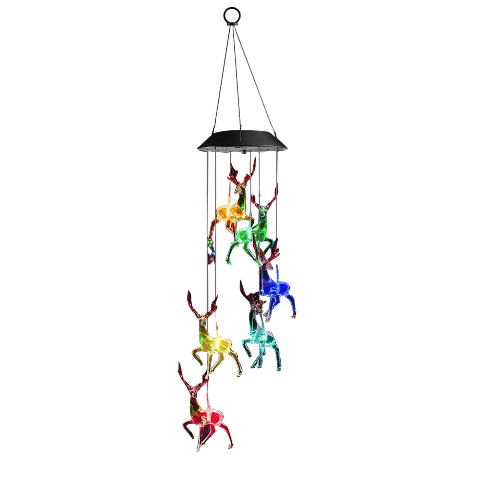 Solar Christmas Hanging Color Changing Wind Chimes Lights