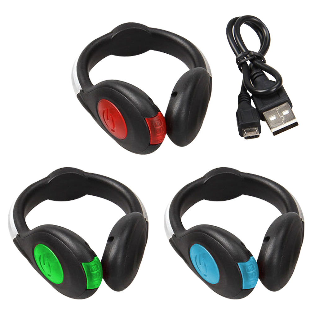 2Pcs USB Charging Shoes Clip Light Outdoor Sports Night Light