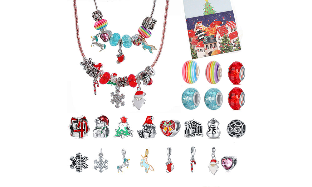 DIY Christmas Bracelet Necklace Advent Calendar-1 Bracelet and 1 Necklace