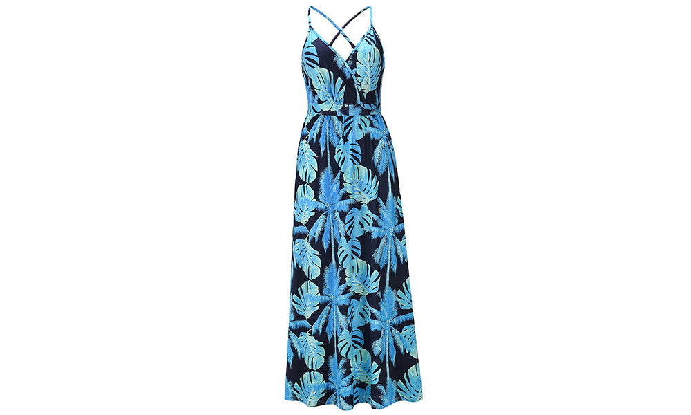 Floral Spaghetti Straps Maxi Dress