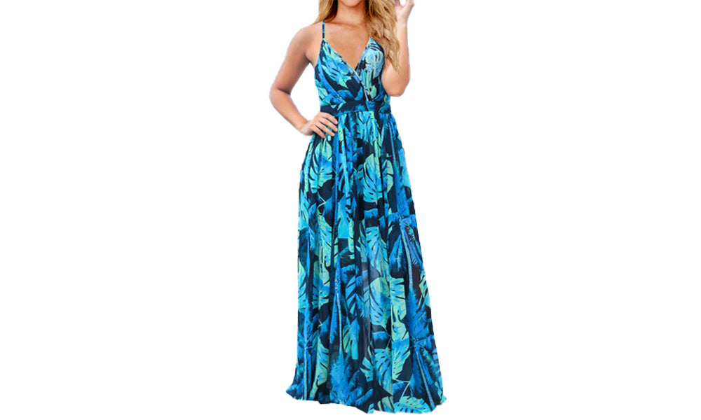 Floral Spaghetti Straps Maxi Dress
