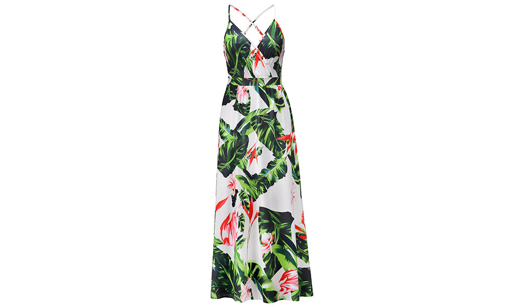 Floral Spaghetti Straps Maxi Dress
