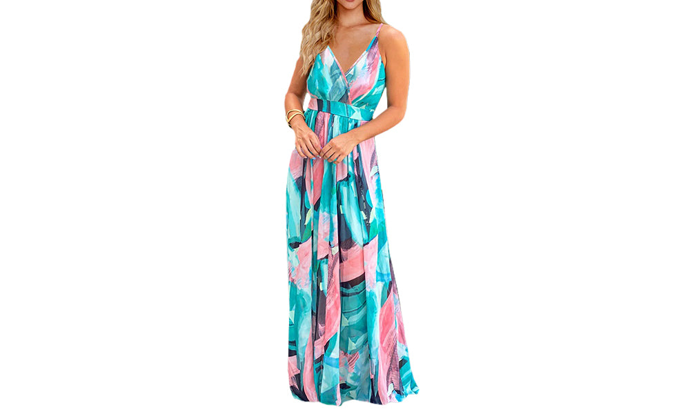 Floral Spaghetti Straps Maxi Dress