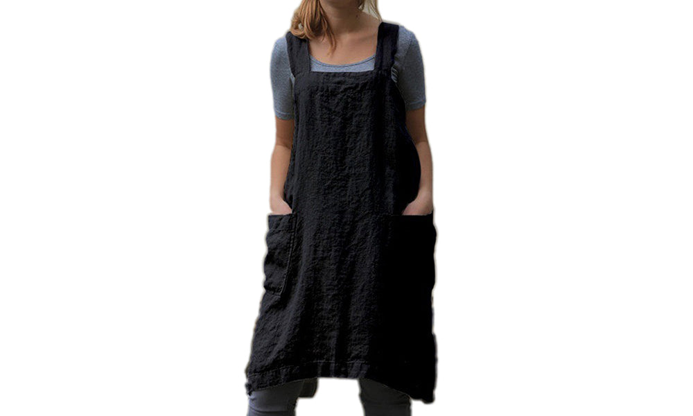 Cotton Linen Apron Dress