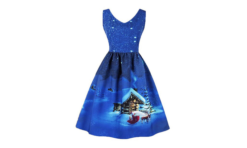 Women's Summer Sleeveless Christmas Dress