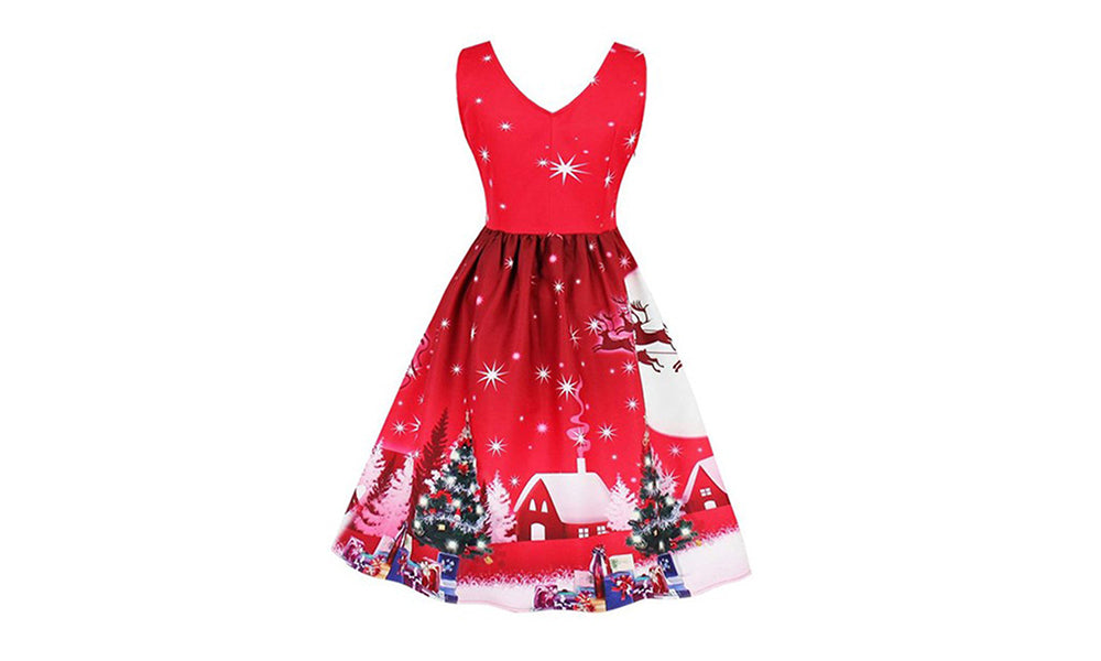 Women's Summer Sleeveless Christmas Dress