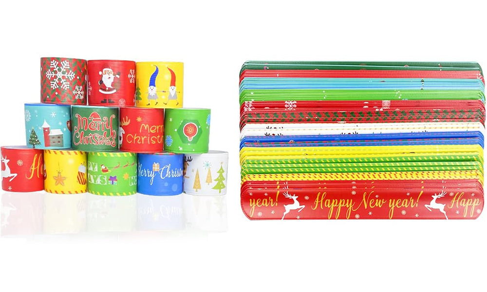 15Pcs Mixed Wrist Snap Slap Bands