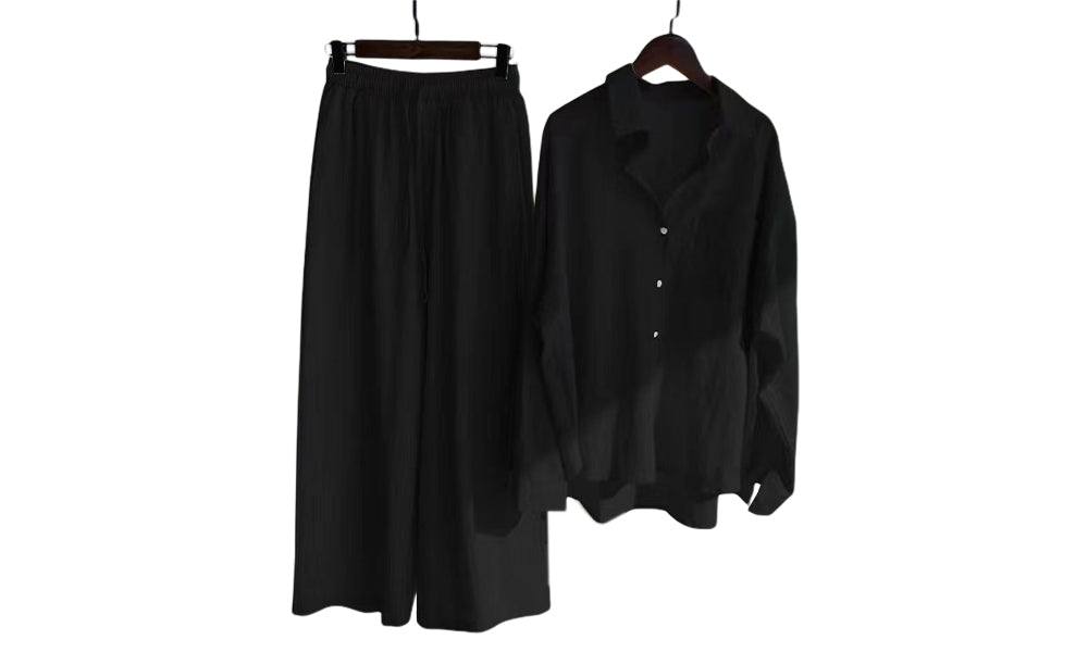 Women Cotton-Linen Loungewear Set