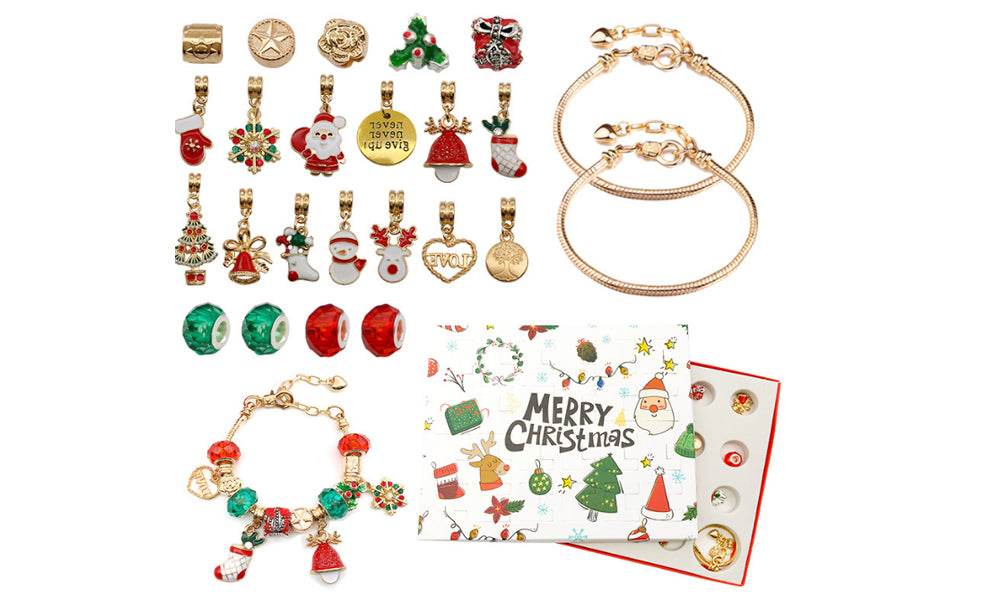 Christmas Advent Calendar with DIY Charm Bracelets