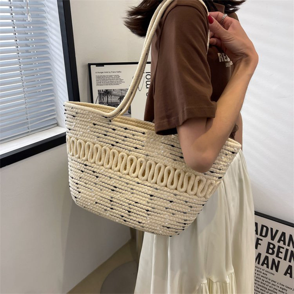 Women Straw Summer Beach Bags Tote Bag Hobo Woven Shoulder Bags