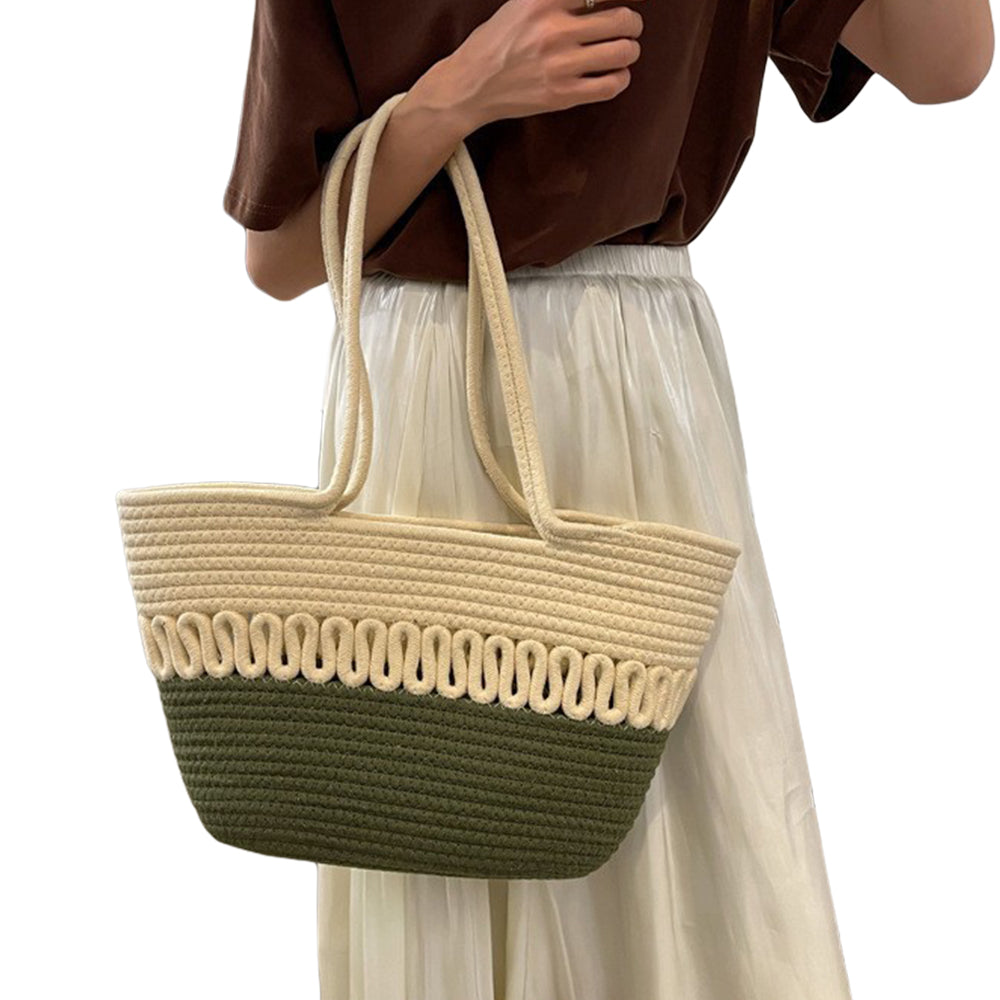 Women Straw Summer Beach Bags Tote Bag Hobo Woven Shoulder Bags