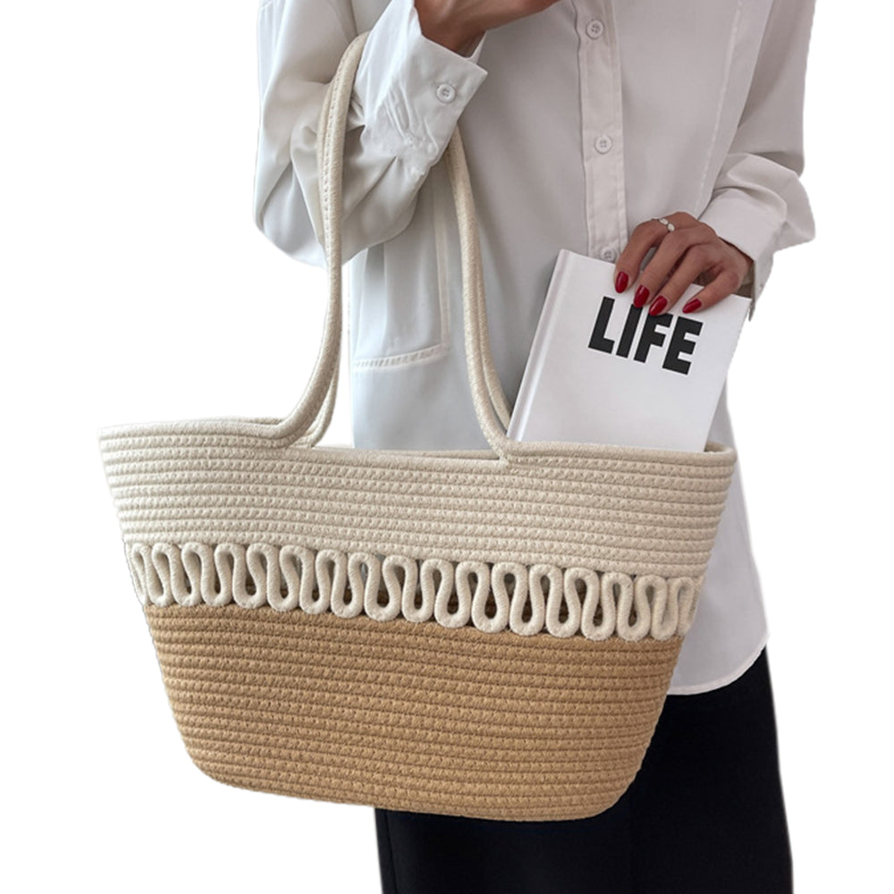 Women Straw Summer Beach Bags Tote Bag Hobo Woven Shoulder Bags