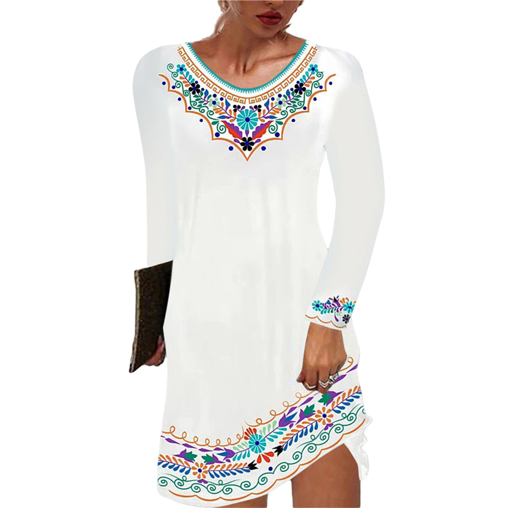 Women's Ethnic Summer T-shirt Dress