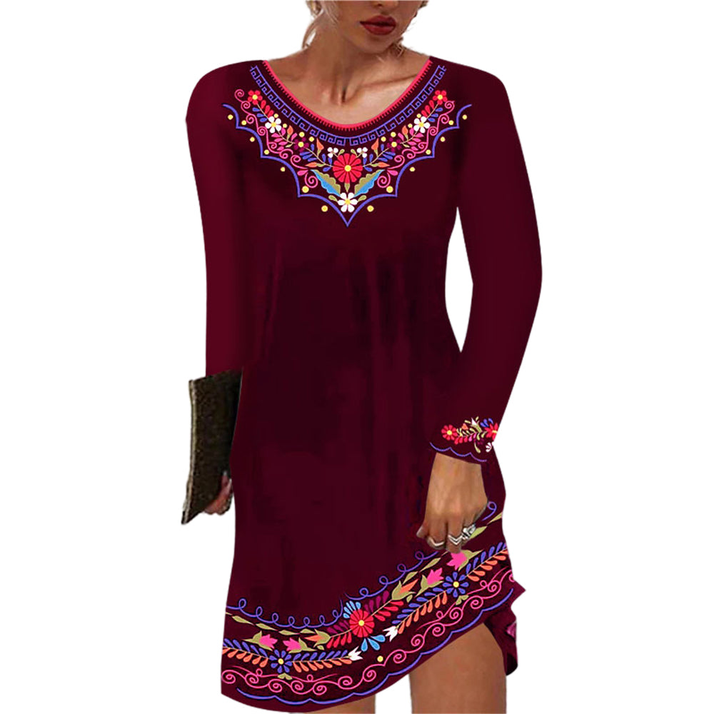 Women's Ethnic Summer T-shirt Dress