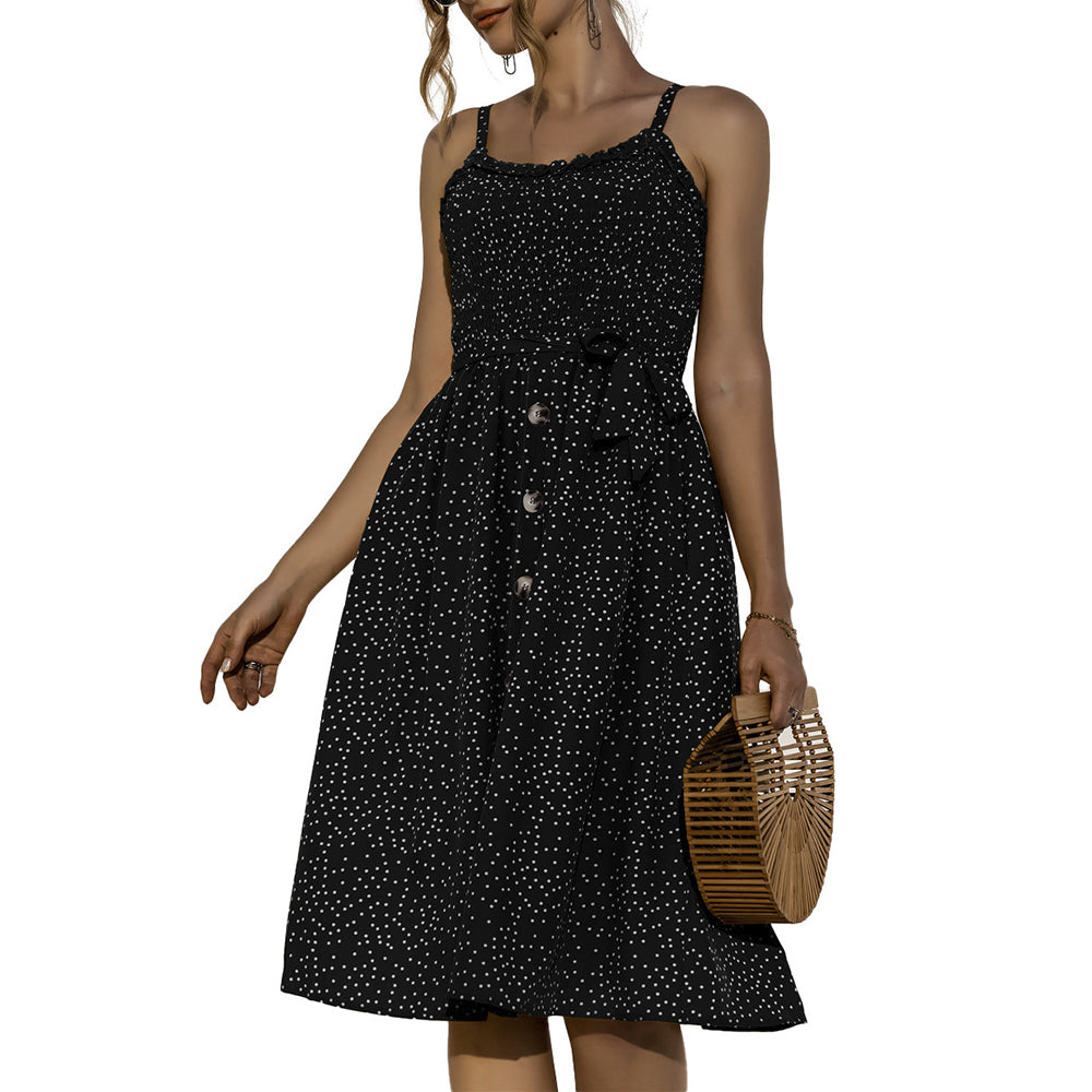 Women's Smocked Spaghetti Strap Dresses