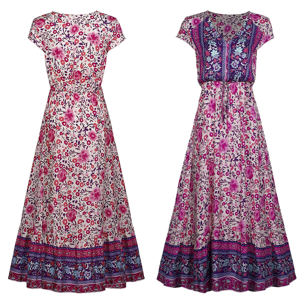 Women's Bohemian Floral Print Dress