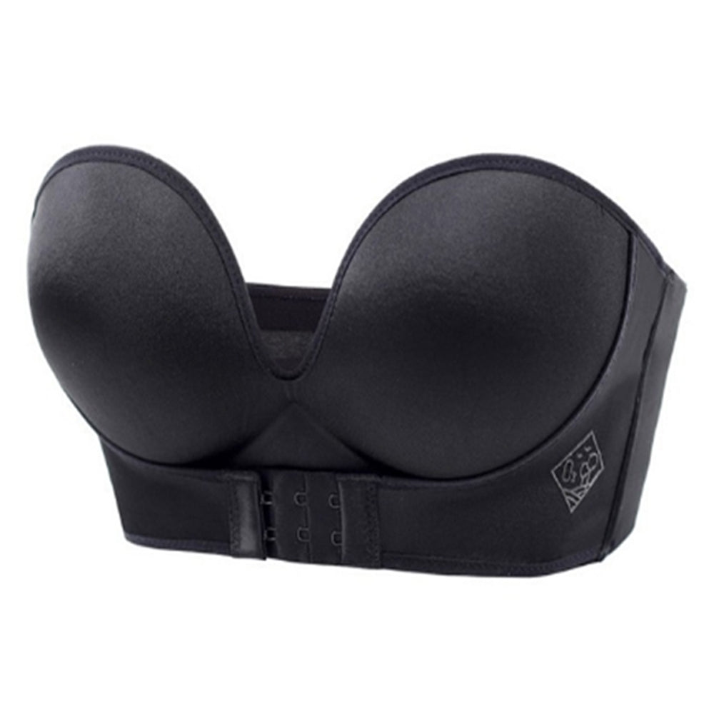 Women Strapless Push-Up Bras-Black