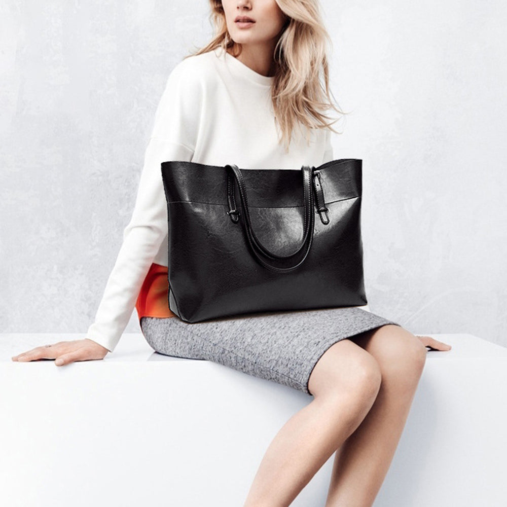 Women's PU Leather Shoulder Bag Big Capacity Tote Bags Purses and Handbags