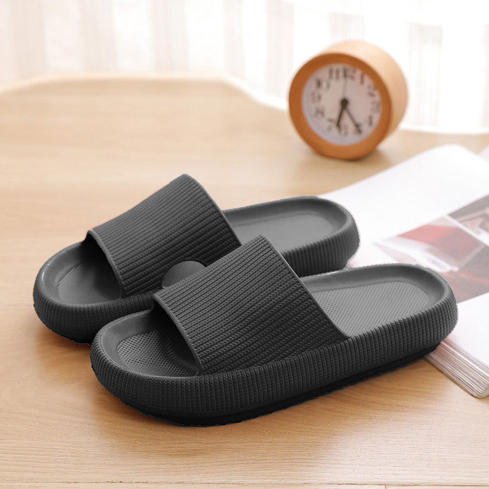 Women Pillow Slippers-Black