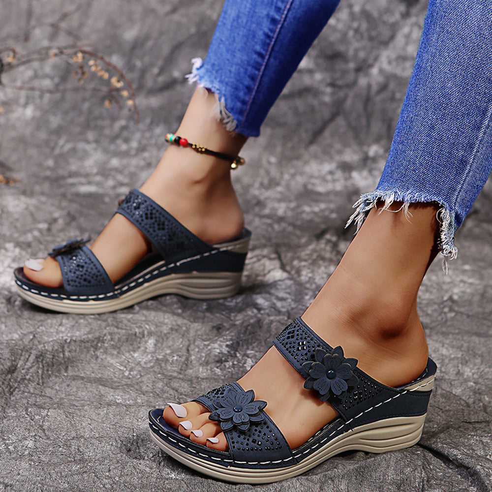 Women Comfort Wedge Slide Sandals
