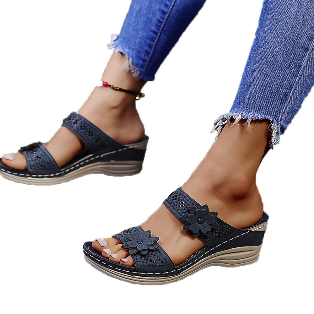 Women Comfort Wedge Slide Sandals