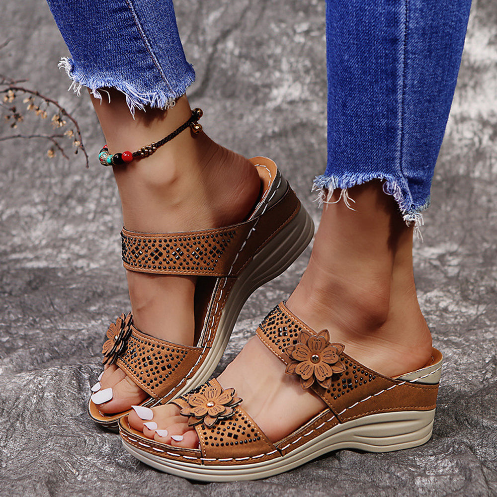 Women Comfort Wedge Slide Sandals