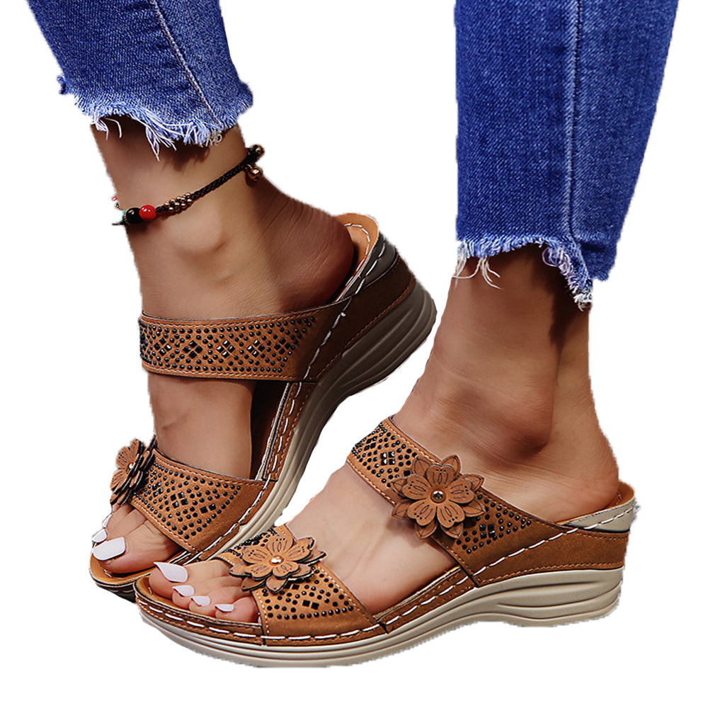 Women Comfort Wedge Slide Sandals