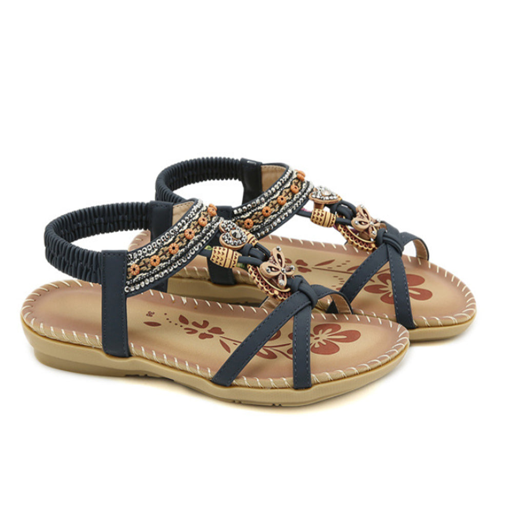 Women's T-Strap Bohemian Flat Sandals