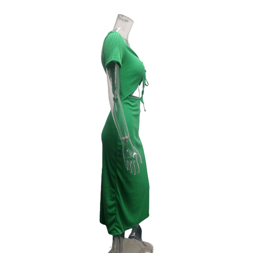 Women Ribbed Knit Bodycon Dress