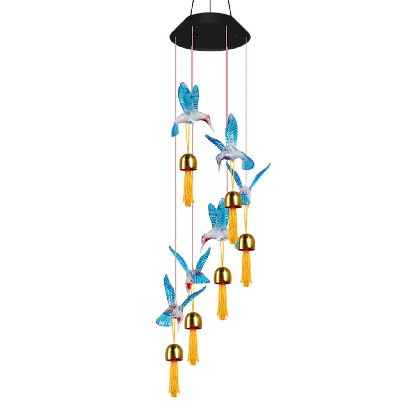 Butterfly Hummingbird Wind Chimes Pendant Bell Solar Wind Chime Lights