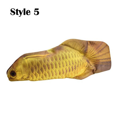 USB Rechargeable Realistic Moving Fish Toy for Cat-golden arowana