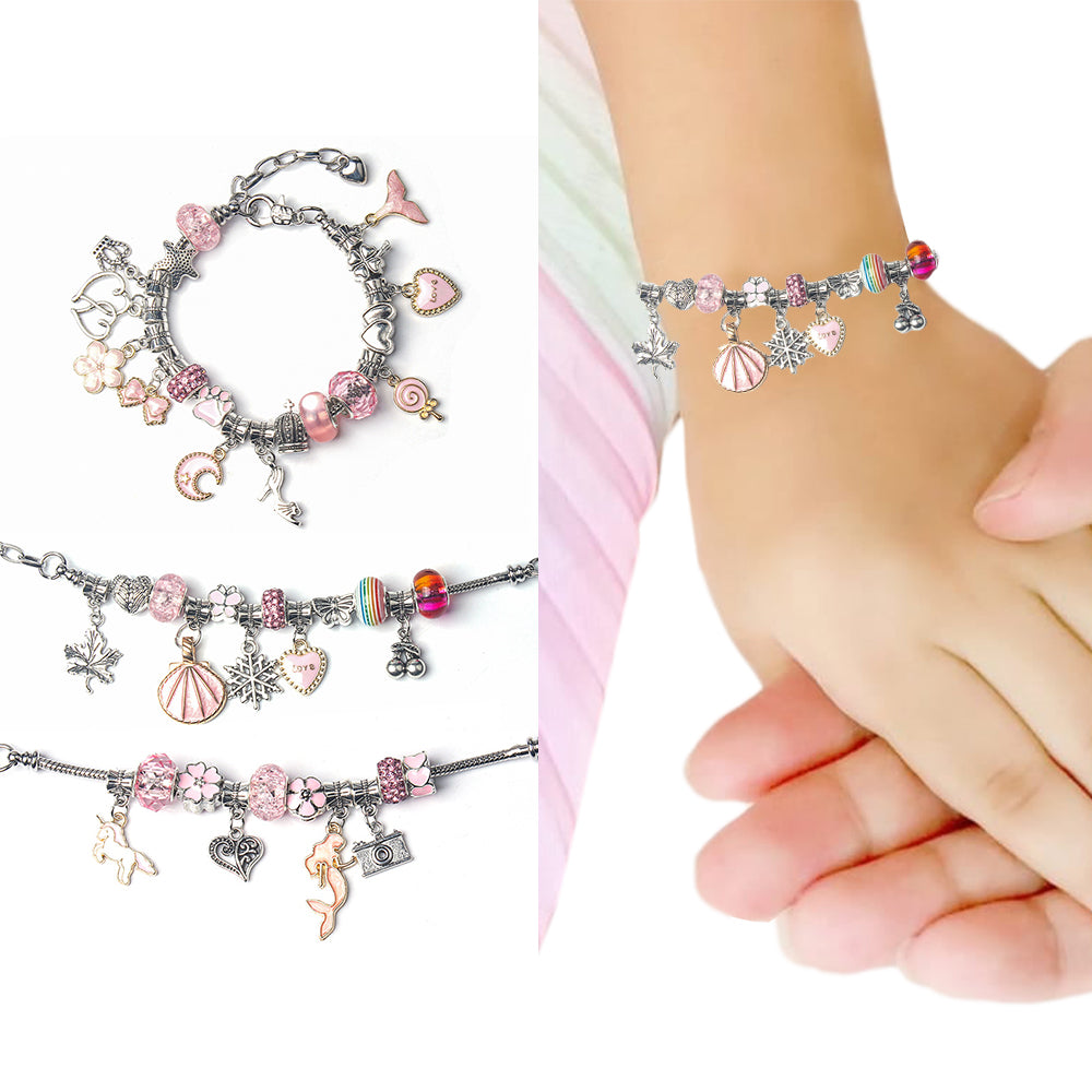 63Pcs Christmas DIY Bracelet Making Kit Pendant Bracelet Ornaments