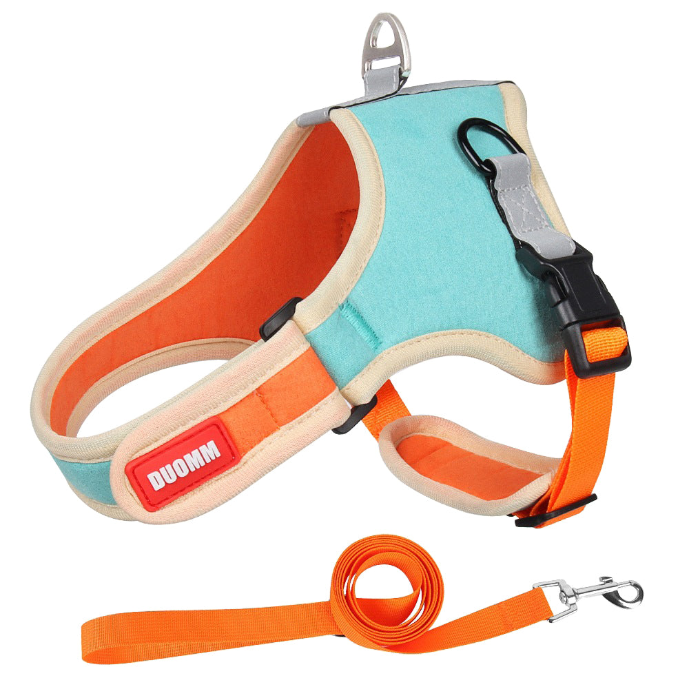 Pet Harness Reflective Vest Dog Walking Jacket Pet Lead Leash Vest for Cat Puppy
