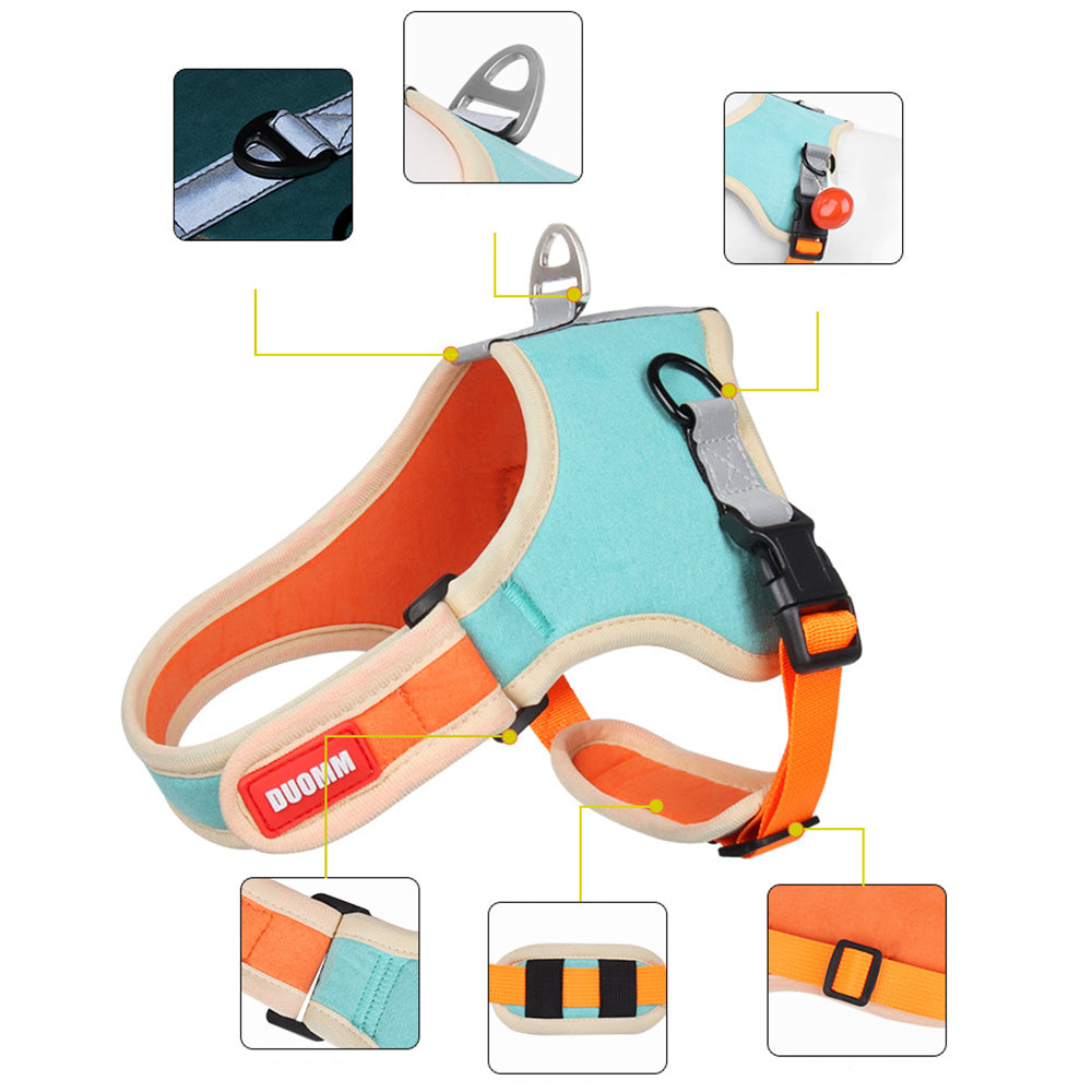 Pet Harness Reflective Vest Dog Walking Jacket Pet Lead Leash Vest for Cat Puppy