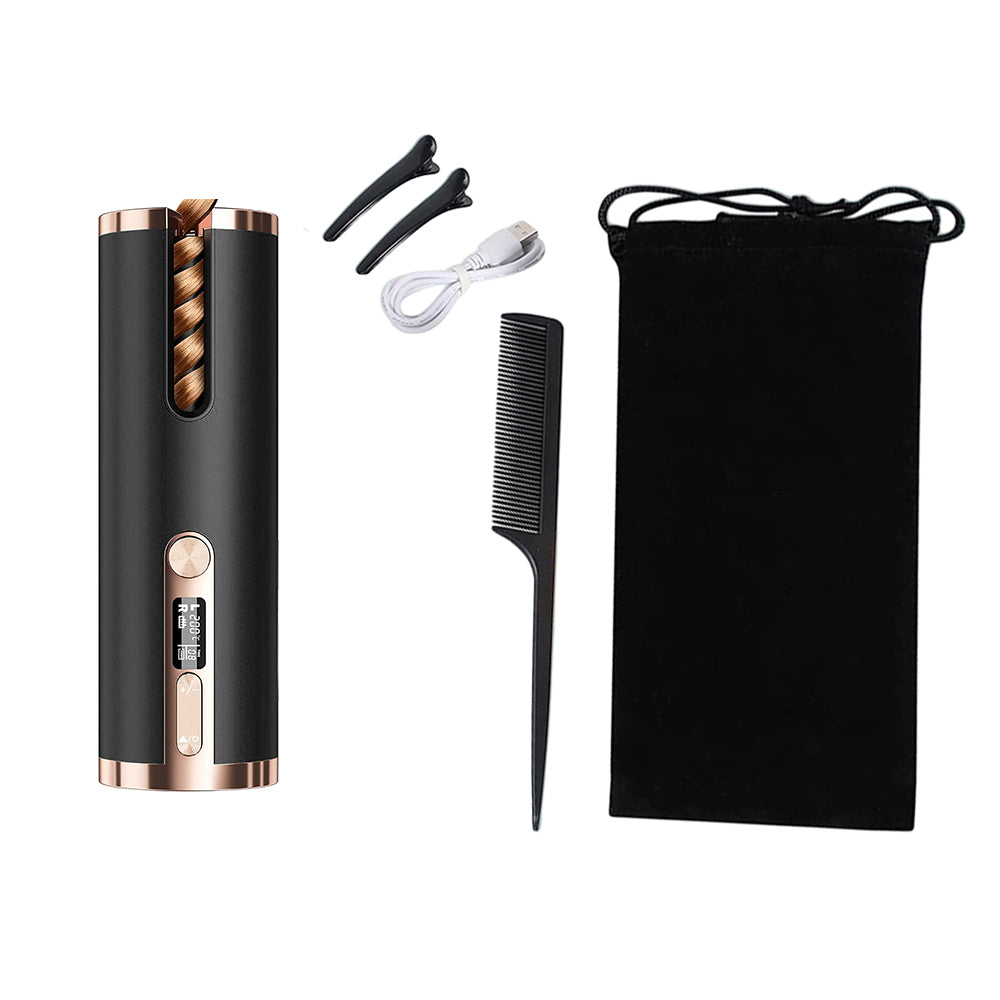 Cordless USB Rechargeable Auto Rotating Hair Curler