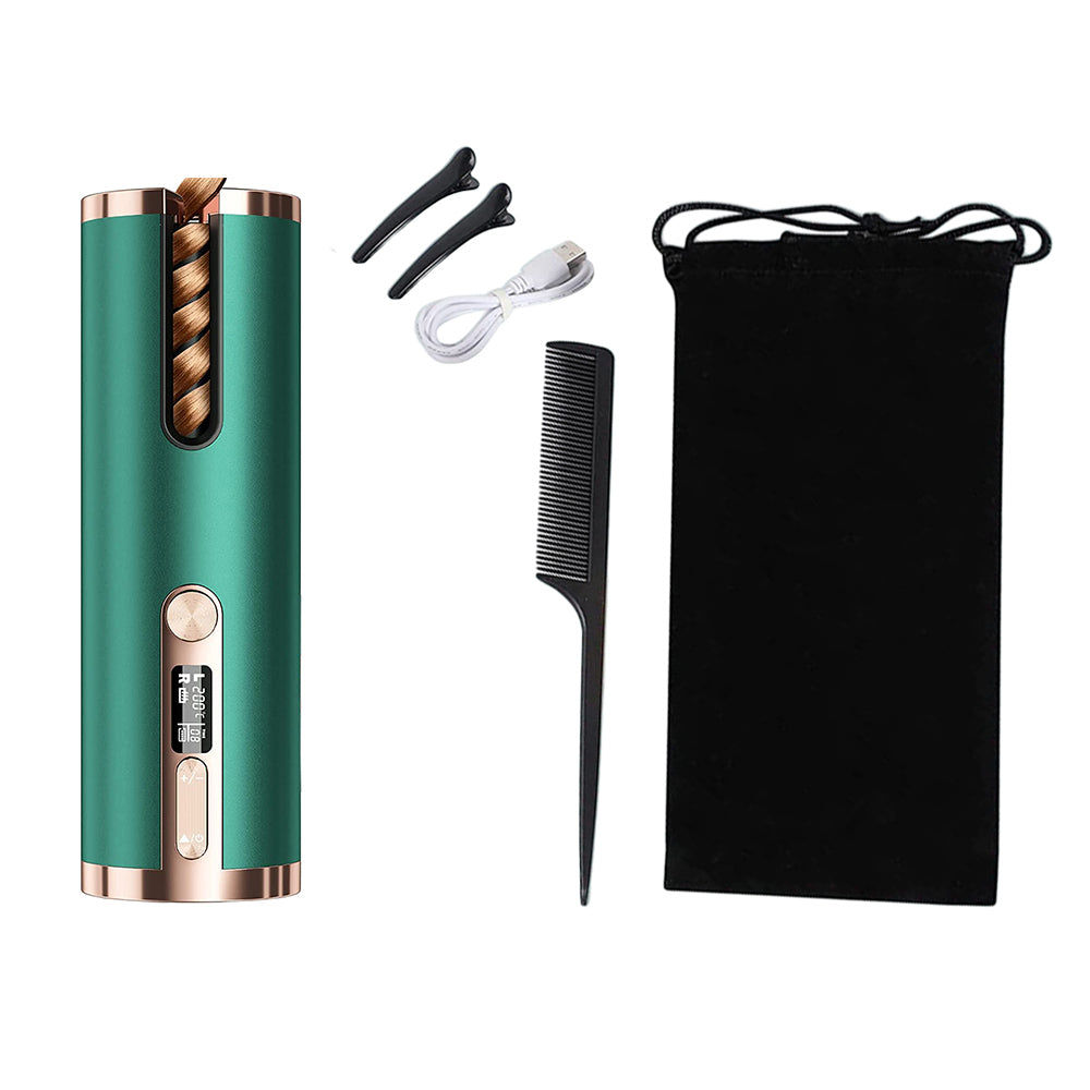 Cordless USB Rechargeable Auto Rotating Hair Curler