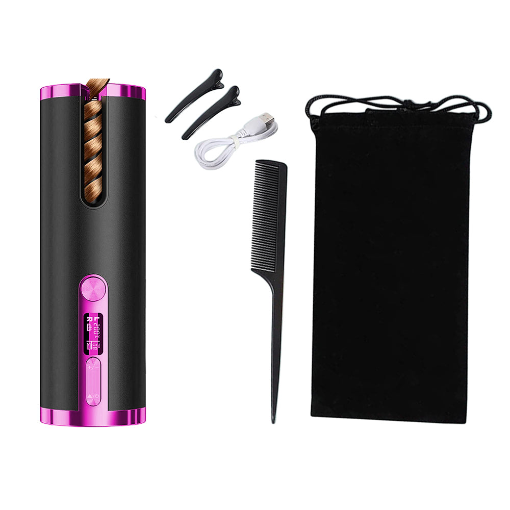 Cordless USB Rechargeable Auto Rotating Hair Curler