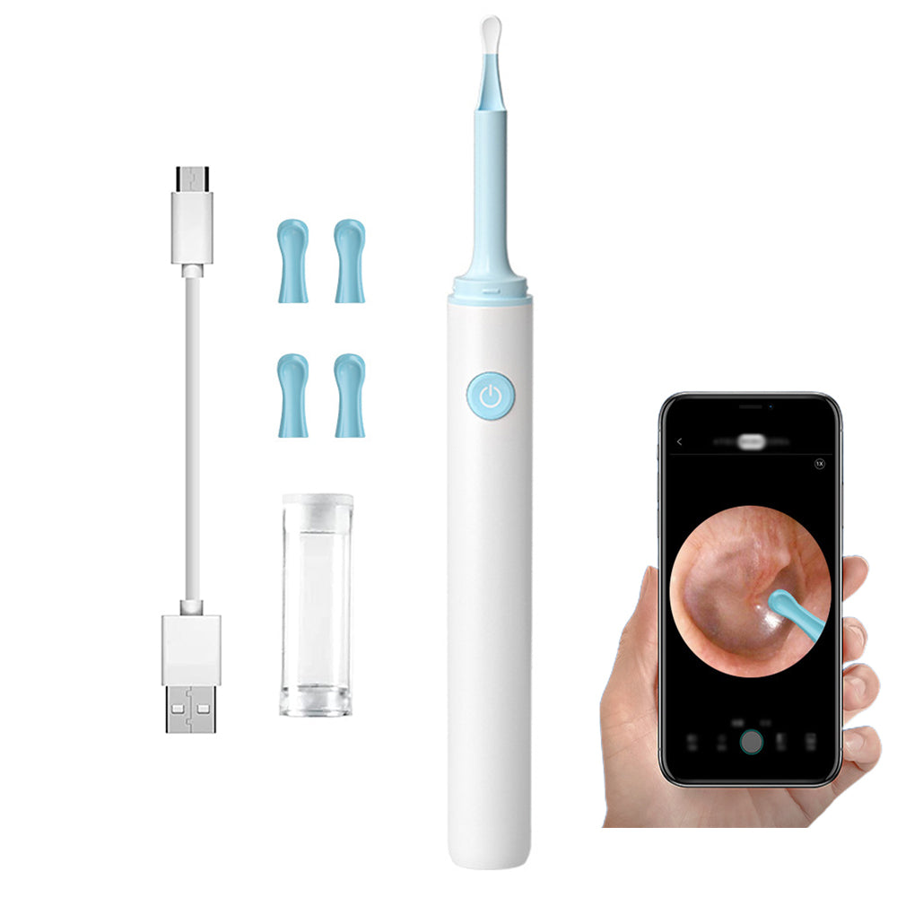 Wireless Otoscope Ear Wax Removal Tools Kit with 4mm Visual Camera