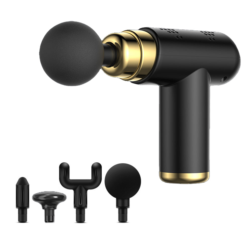 Mini Portable Muscle Massager Gun Muscle Relaxing Massager with 4 Massage Heads