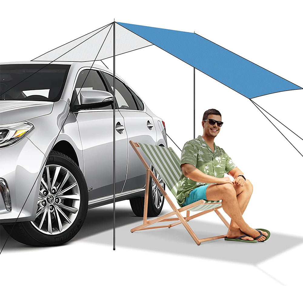Car Canopy Sun Shade-Blue