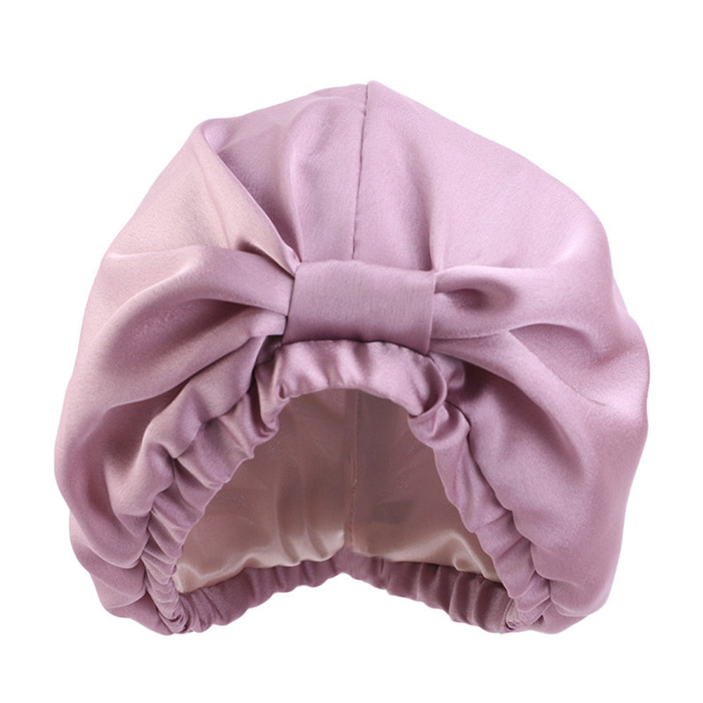 Women Satin Sleeping Cap Wrap Hair Bonnet Turban Elastic Headwear