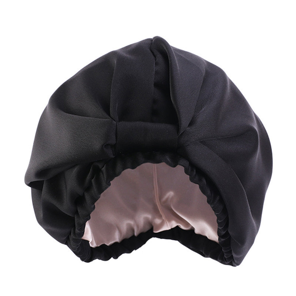 Women Satin Sleeping Cap Wrap Hair Bonnet Turban Elastic Headwear