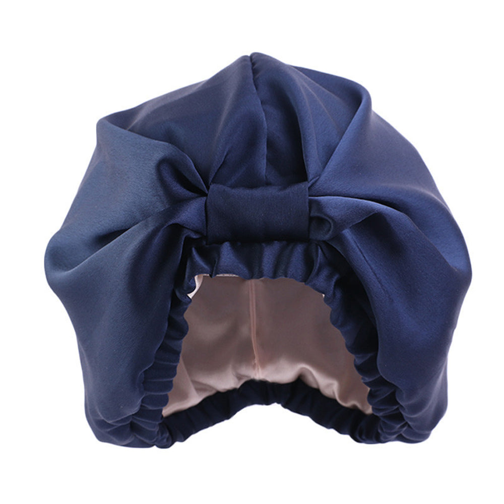 Women Satin Sleeping Cap Wrap Hair Bonnet Turban Elastic Headwear
