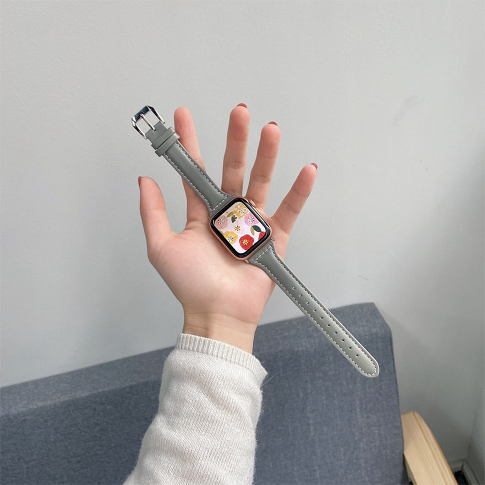 Women Leather Watch Band Compatible with Apple iWatch 7 Series