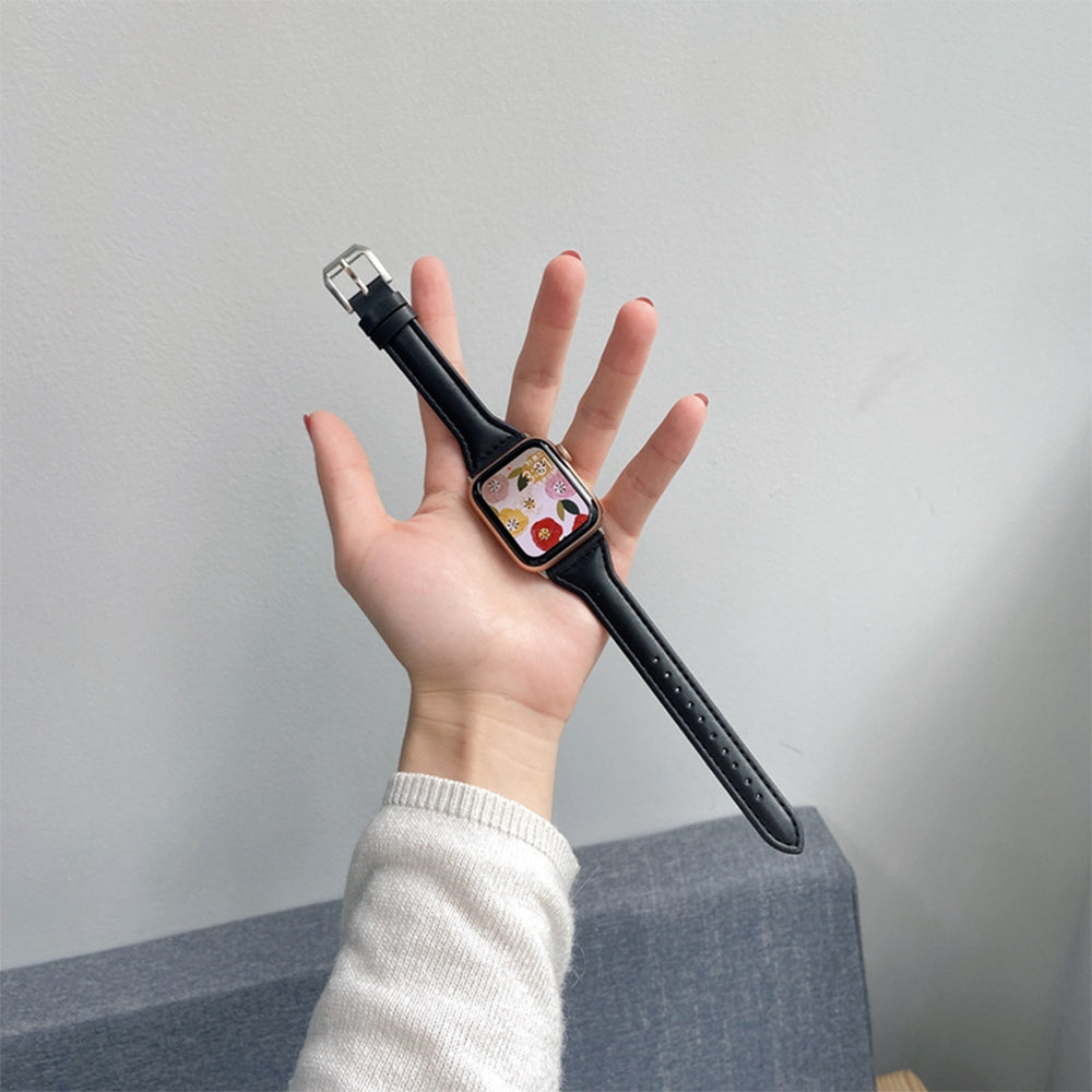 Women Leather Watch Band Compatible with Apple iWatch 7 Series